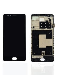 Repara la pantalla de tu OnePlus 3T (A3010) con marco negro en Guatemala con este repuesto de alta calidad.