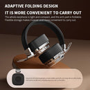 Auriculares inalámbricos CHROME plateados SlowBack, audio estéreo de alta fidelidad, diseño elegante y plegable.
