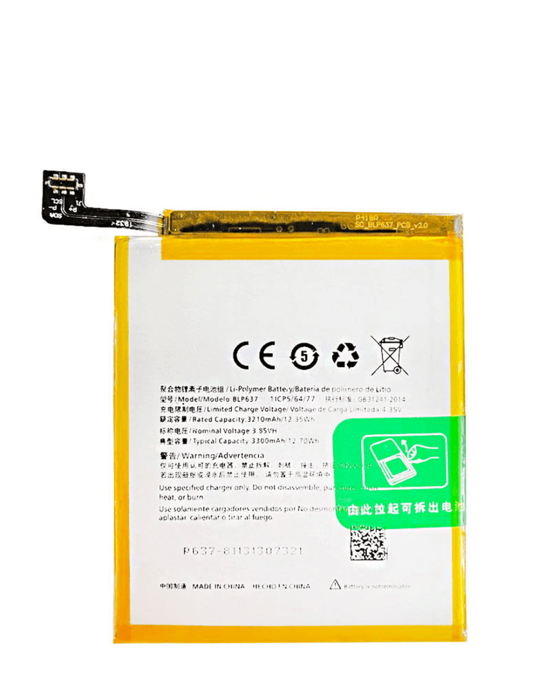 Batería para OnePlus 5 (A5000) / 5T (A5010) en Guatemala, disponible en tiendas de repuestos para smartphones y talleres de reparación.