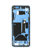 Reparación de pantalla con marco para OnePlus 7T en Guatemala, disponible en color Glacier Blue.
