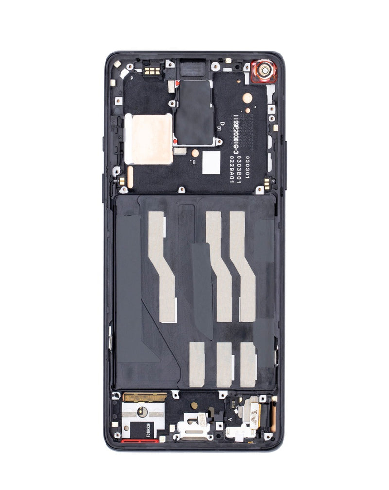 Pantalla con marco OnePlus 8 5G (ONYX BLACK) original disponible en Guatemala para reparaciones de dispositivos OnePlus.