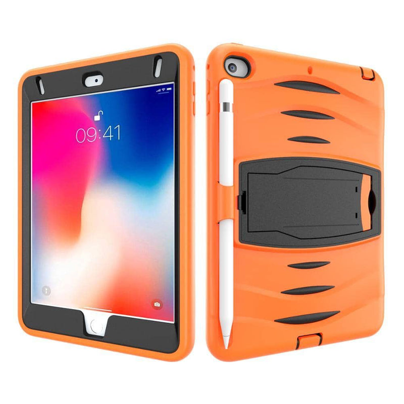 Protector resistente a golpes para iPad Mini 4/Mini 5 con ranura para lápiz color naranja en Guatemala, ideal para encontrar productos de reparaciones de iPad.