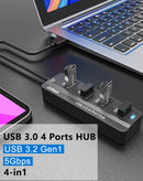 Encuentra el Onten 4in1 USB C Expander en Guatemala para expandir las conexiones USB-A de tu dispositivo.