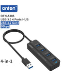 Encuentra el Onten 4in1 USB C Expander en Guatemala para expandir las conexiones USB-A de tu dispositivo.