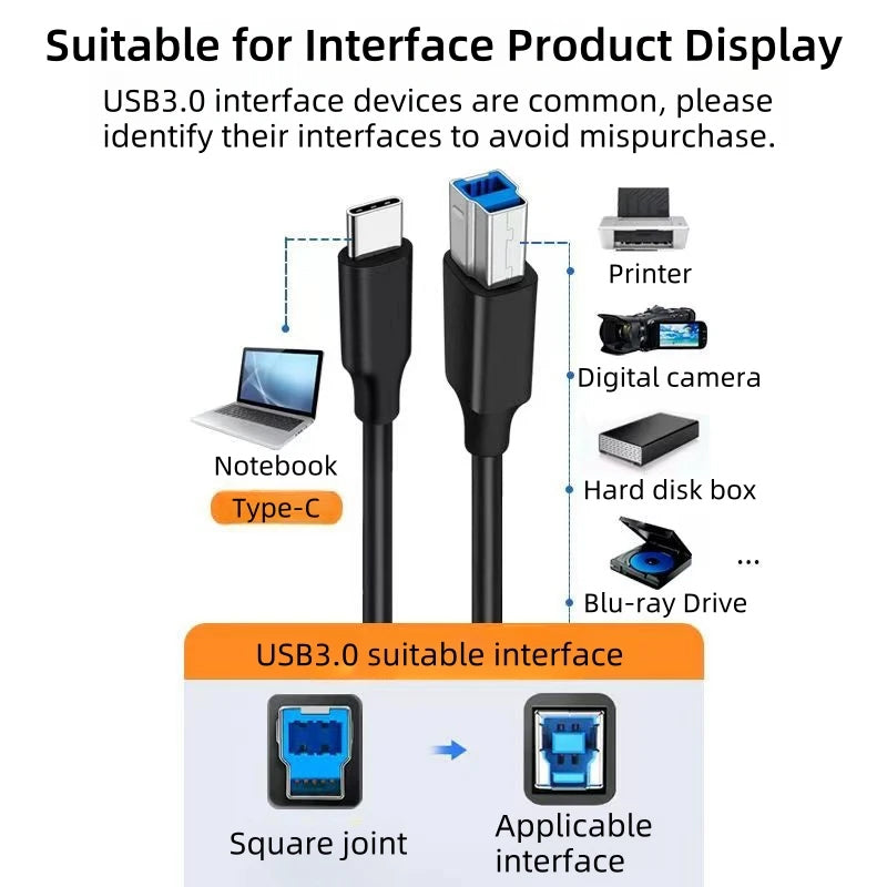 Encuentra el mejor cable USB C de 1 metro para tu impresora en Guatemala en SlowBack, mayorista de accesorios y componentes de cables.