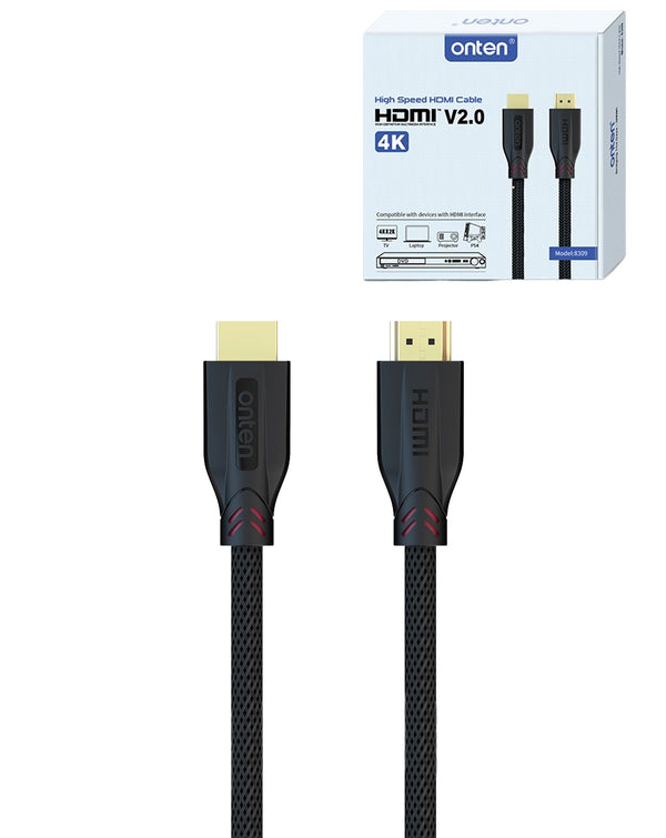 Encuentra el Cable HDMI a HDMI Onten V2.0 de 5ft con calidad 4K en Guatemala al mejor precio en distribuidores mayoristas.