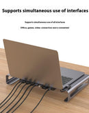 Estación de acoplamiento Onten 8 en 1 para laptop, con puertos USB-C, HDMI, USB 3.0.