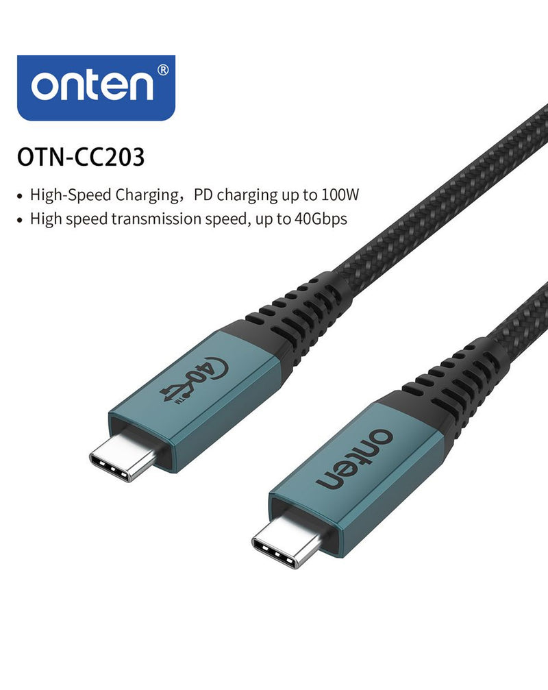 Compra un puerto de carga Onten USB con 4 conectores USB C-C de alta velocidad (100W / 40gbps) en Guatemala.