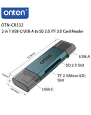 Encuentra el lector de tarjetas USB 2.0 2in1 Onten en Guatemala para tus necesidades de accesorios de electrónica.
