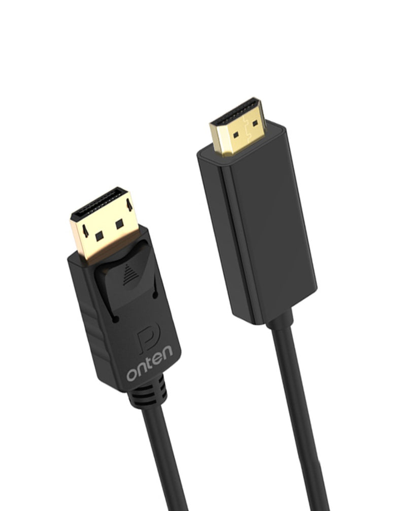Encuentra el cable DP macho a HDMI de 6ft de la marca Onten en Guatemala para tus necesidades de conexión de alta calidad.