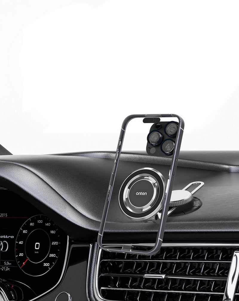 Soporte para carro ajustable con fuerte magnetismo perfecto para utilizar con etiquetas MagSafe en Guatemala.