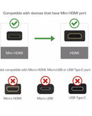 Encuentra el adaptador convertidor Mini HDMI macho a HDMI hembra de la marca Onten en Guatemala para tus necesidades de conectividad.