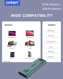 Venta al por mayor de Caja SSD Onten B+M Key (10gbps) en Guatemala para accesorios SSD.