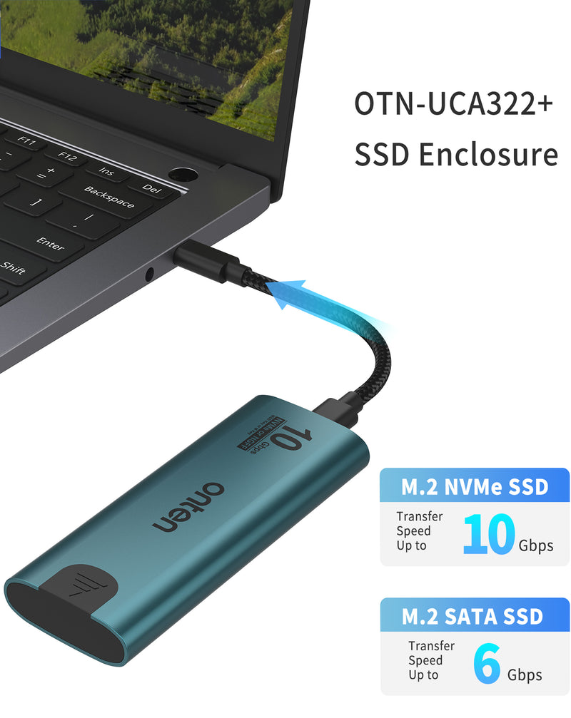 Venta al por mayor de Caja SSD Onten B+M Key (10gbps) en Guatemala para accesorios SSD.