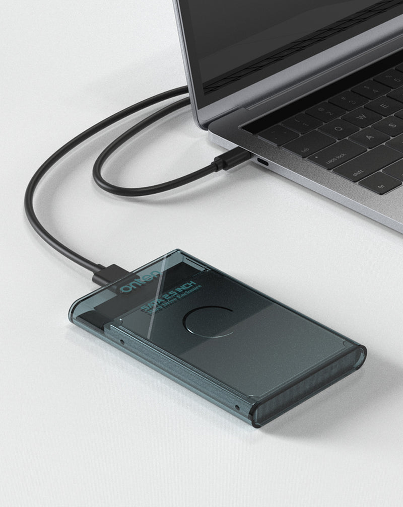 Encuentra la caja HDD 2.5 de la marca Onten para reparaciones de discos duros en Guatemala.