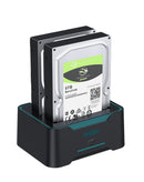 Onten Dual Bay docking de discos duros externos (Soporta 2.5'' y 3.5'')