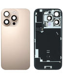 Tapa trasera original DESERT TITANIUM con marco y flex de carga NFC inalámbrico y imán MagSafe para iPhone 16 Pro en Guatemala.