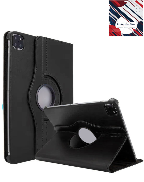 Encuentra la mejor funda giratoria para iPad Pro 11 en Guatemala en SlowBack, con soporte 360 grados en color negro.