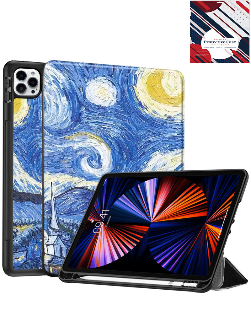Encuentra el elegante case de diseño "Starry Night" para iPad Air 13 y Pro 12.9 en Guatemala en SlowBack, especialistas en accesorios para iPad.