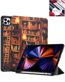 Encuentra la funda Library de diseño de notebook antiguo para iPad Air 13 2024/ Pro 12.9 (3rd/4th/5th/6th) en Guatemala, ideal para proteger tu dispositivo con estilo.