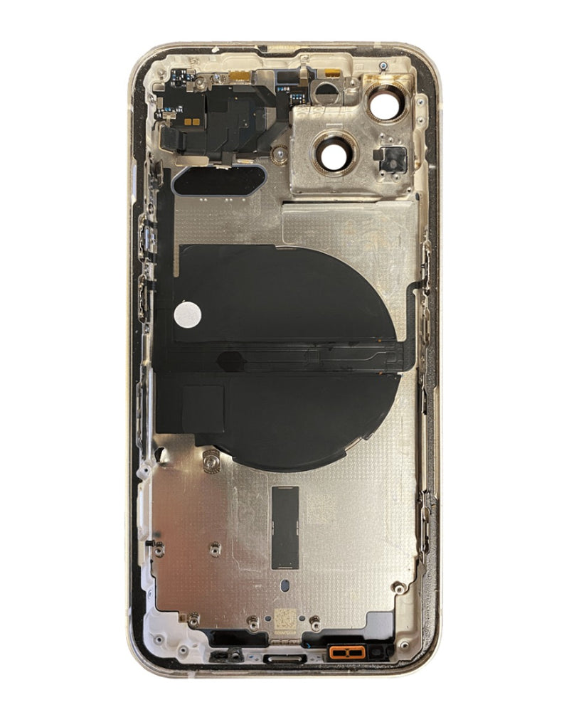 Encuentra tapa trasera OEM con componentes preinstalados para iPhone 13 en Guatemala en tiendas de partes para celulares y mayoristas de accesorios.