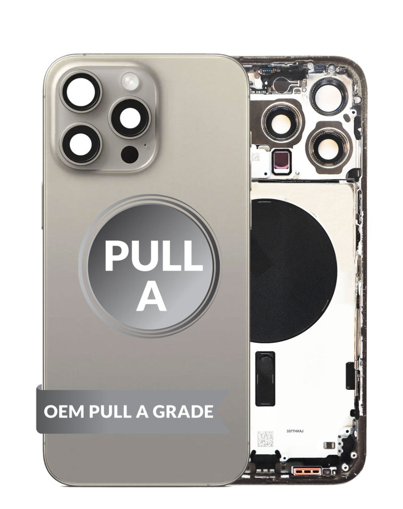 Tapa trasera con componentes preinstalados para iPhone 15 Pro Max en Guatemala.