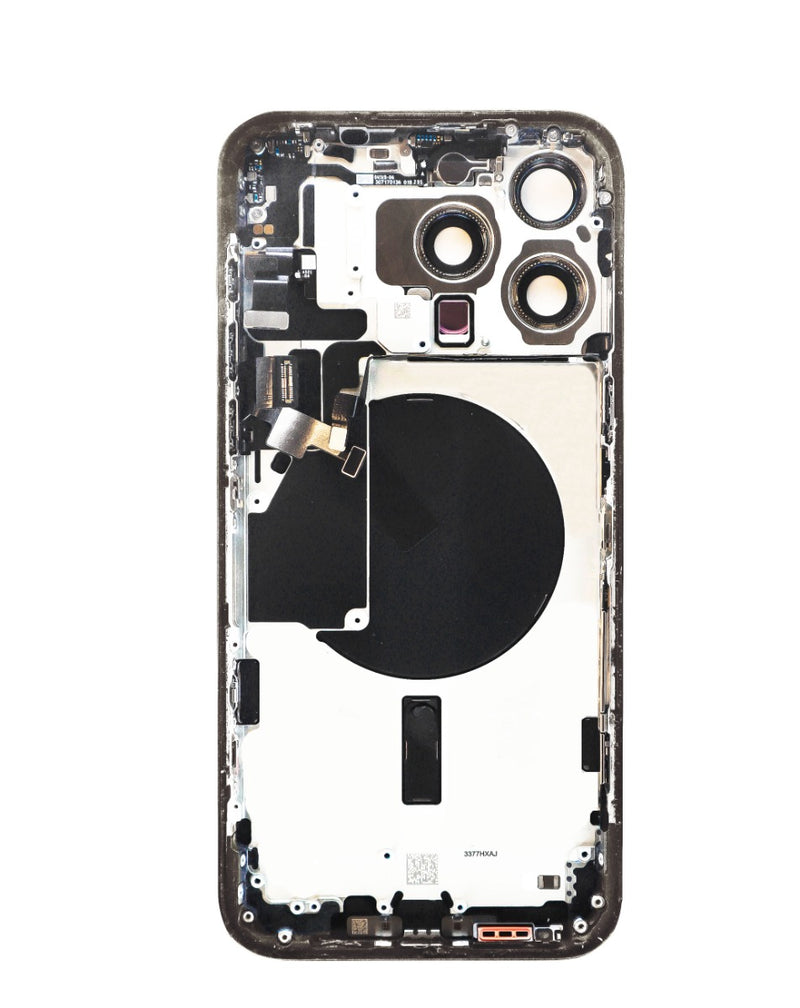 Tapa trasera con componentes preinstalados para iPhone 15 Pro Max en Guatemala.