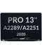 Encuentra pantallas LCD Space Gray para MacBook Pro 13 (A2289/A2251/Mid 2020) en Guatemala, al mejor precio en nuestro taller de reparaciones de partes para MacBook.