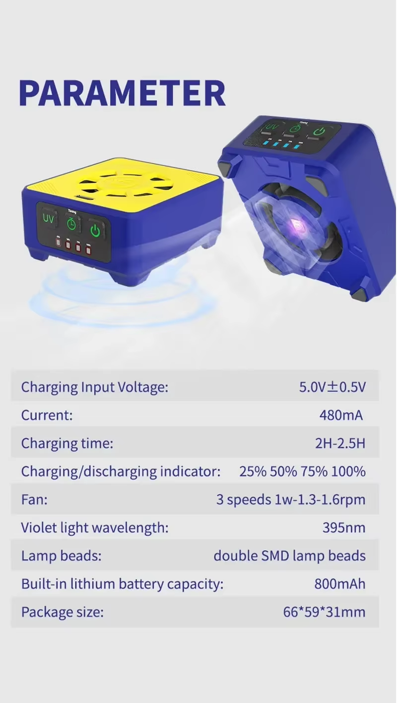 Ventilador con enfriamiento y curado UV Mechanic 3W 3 en 1
