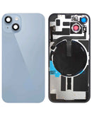 Encuentra tapa trasera iPhone 14 con marco, carga inalámbrica NFC, cable flex y imán MagSafe en Guatemala.