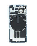 Magnífica tapa trasera con marco, flex de carga NFC inalámbrica, imán MagSafe para iPhone 14 en color púrpura, calidad OEM en Guatemala.
