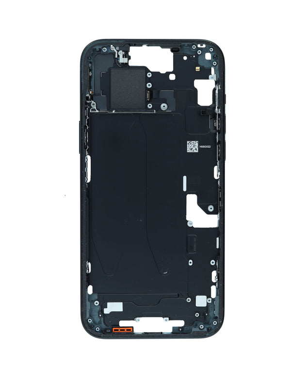 Encuentra el mejor marco medio negro para iPhone 15 Plus en Guatemala con BajoPPLCD, ideal para reparaciones y talleres de reparación de celulares.