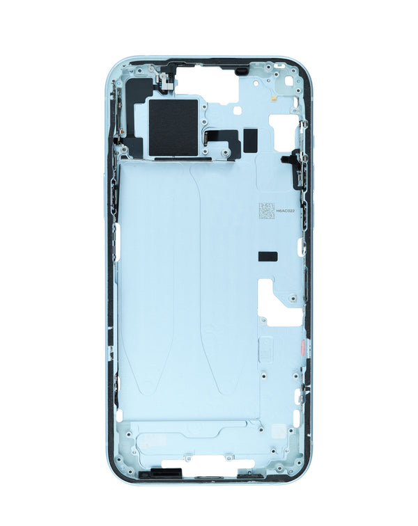 Encuentra el marco central de partes para iPhone 15 Plus (BLUE) en Guatemala, ideal para reparaciones en talleres autorizados o mayoristas de dispositivos Apple.