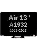 Pantalla Retina original para MacBook Air 13" A1932 (2018-2019) en color plateado, ideal para reparación.