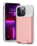 Encuentra la caja de carga de goma suave delgada de 6000mAh para iPhone 13 Mini en Guatemala, ideal para proteger tu dispositivo y mantenerlo cargado todo el día.