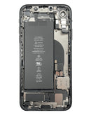 Marco de carcasa trasera con componentes pequeños preinstalados para iPhone XR en Guatemala.