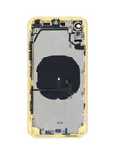 Compra tapa trasera amarilla con componentes preinstalados para iPhone XR en Guatemala.