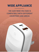 Compra tu Cargador de pared LDNIO A2425C QC3.0+PD Lamp USB A+C con cable USB C-L (20W) en Guatemala al mejor precio con envío rápido.