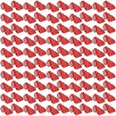 Cien cerraduras de gancho rojas Peg de 6mm con una llave, ideales para seguridad de exhibidores.