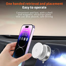 Soporte magnético blanco Ultra Vacuum para auto, con potente succión, ideal para smartphones.