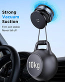 Soporte magnético SlowBack negro para auto con ventosa Ultra Vacuum, compatible con smartphones.