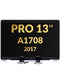 Reparación de pantalla plateada para MacBook Pro 13 (A1708 / Mid 2017) en Guatemala.