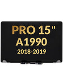 Reparación de pantalla MacBook Pro 15 Touch Bar en Guatemala, venta al por mayor de pantallas originales para MacBook Pro 15 A1990 Late 2018 Early 2019 en color gris espacial.
