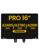 Pantalla plateada MacBook Pro 16 pulgadas (A2485/A2780/A2991) para reparación, componente BajoPPLCD.