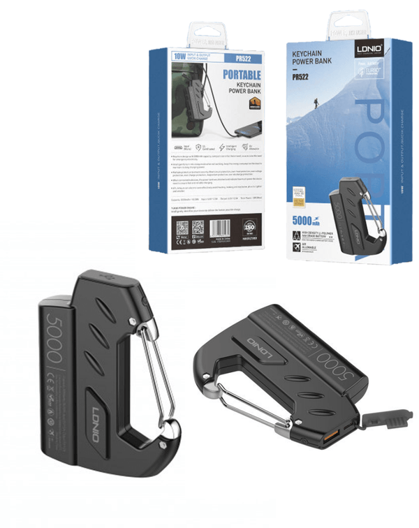 Encuentra el llavero batería LDNIO PR522 de 5000mAh en Guatemala para tener una carga extra en cualquier momento.