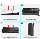 Compra en Guatemala el Set de 4 Tapas Frontales Negras para PlayStation 5 Slim Digital Edition (sin logo) de SlowBack.