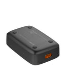 Cargador inalámbrico LDNIO Q4010 negro de escritorio, con 2 puertos USB-A y 2 USB-C, carga rápida de 133W.