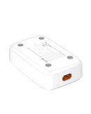 Cargador de escritorio LDNIO Q4010 plateado de 133W con carga inalámbrica, 2 puertos USB-A y 2 USB-C.