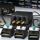 Adaptador QianLi H3T SlowBack para estación de soldadura triple canal, con conectores para herramientas de soldar.
