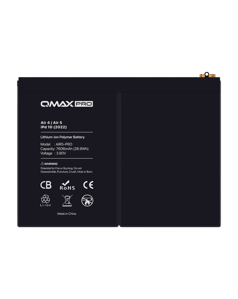 Encuentra la mejor batería QMAX para iPad Air 4 y 5 en Guatemala, disponible en talleres de reparación de iPads y tiendas especializadas en partes para iPad.